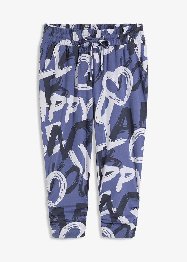 Jersey-Hose in blau von vorne - bonprix