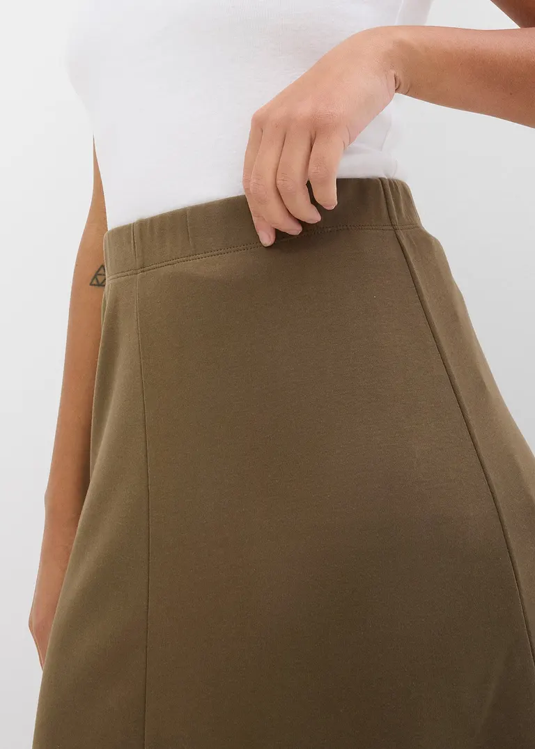 Sweatrock aus fester Interlock-Qualität in grün (Detailaufnahme) - bonprix