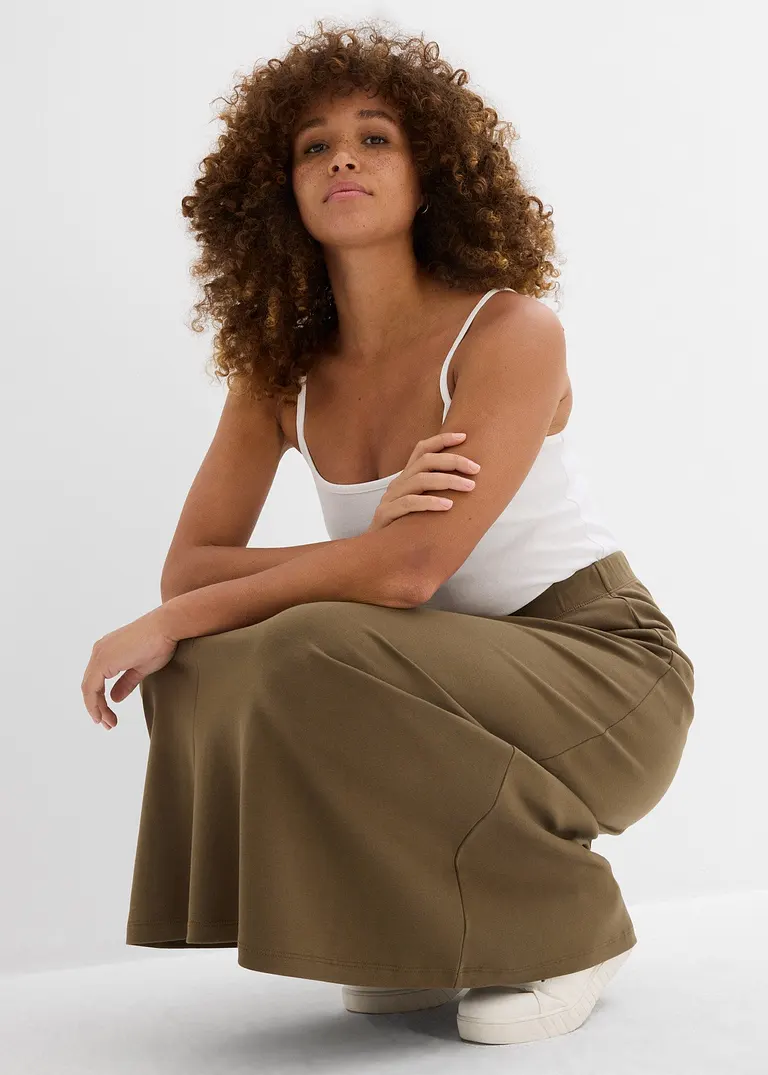 Sweatrock aus fester Interlock-Qualität in grün im Look (Totalaufnahme) - bonprix