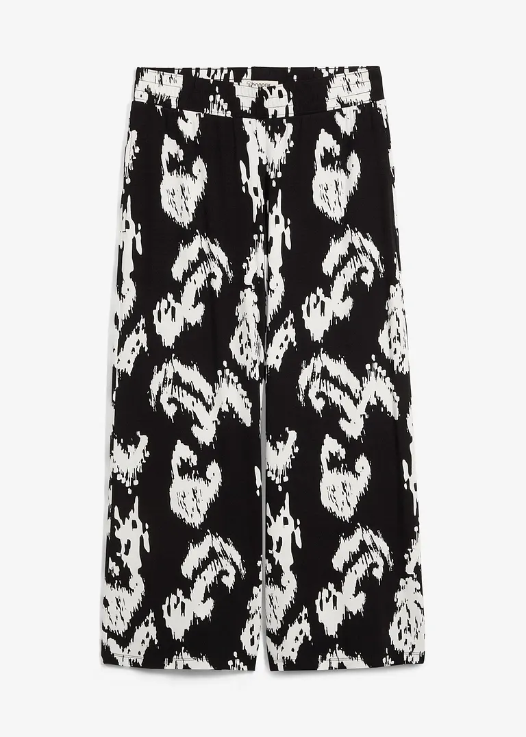 Jersey-Hose aus Viskose-Mix in schwarz von vorne - bonprix