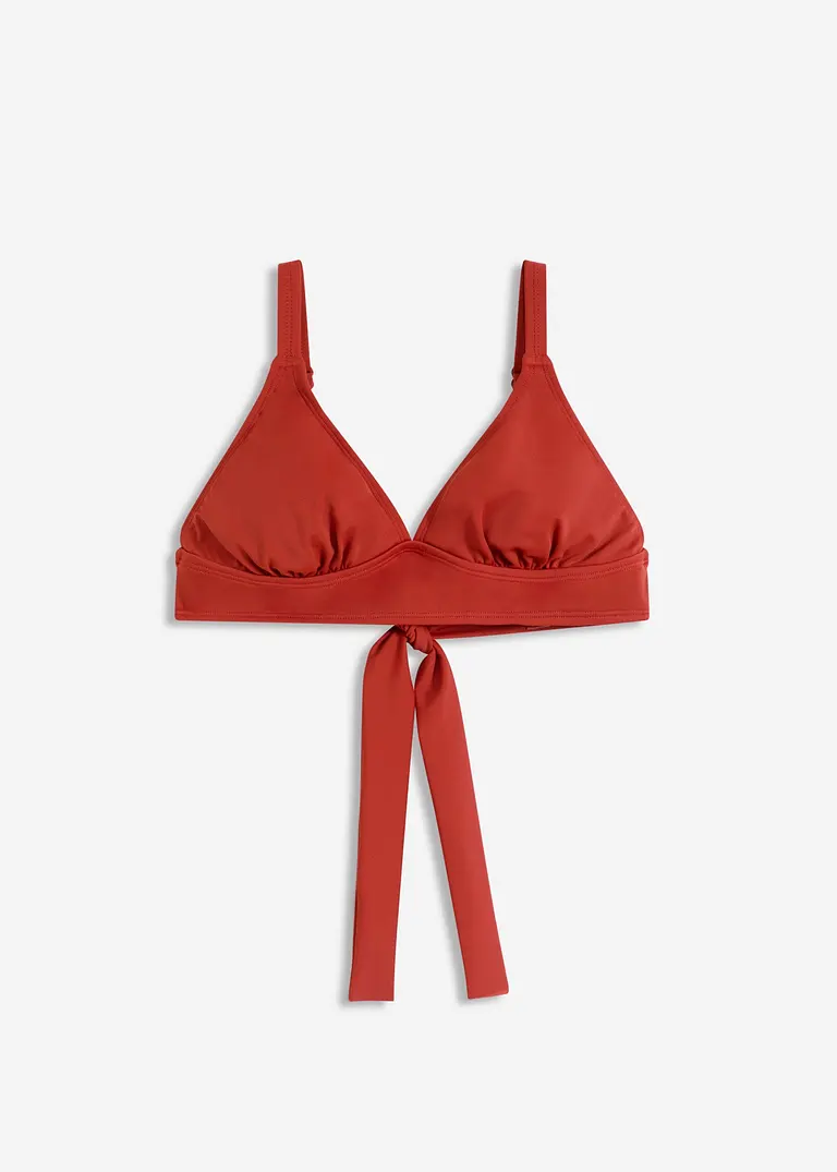 Bikinioberteil mit breitem Band in braun von vorne - bonprix