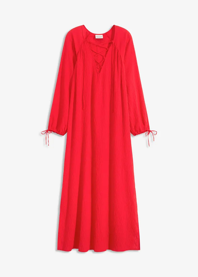 Kaftan-Kleid in rot von vorne - bonprix