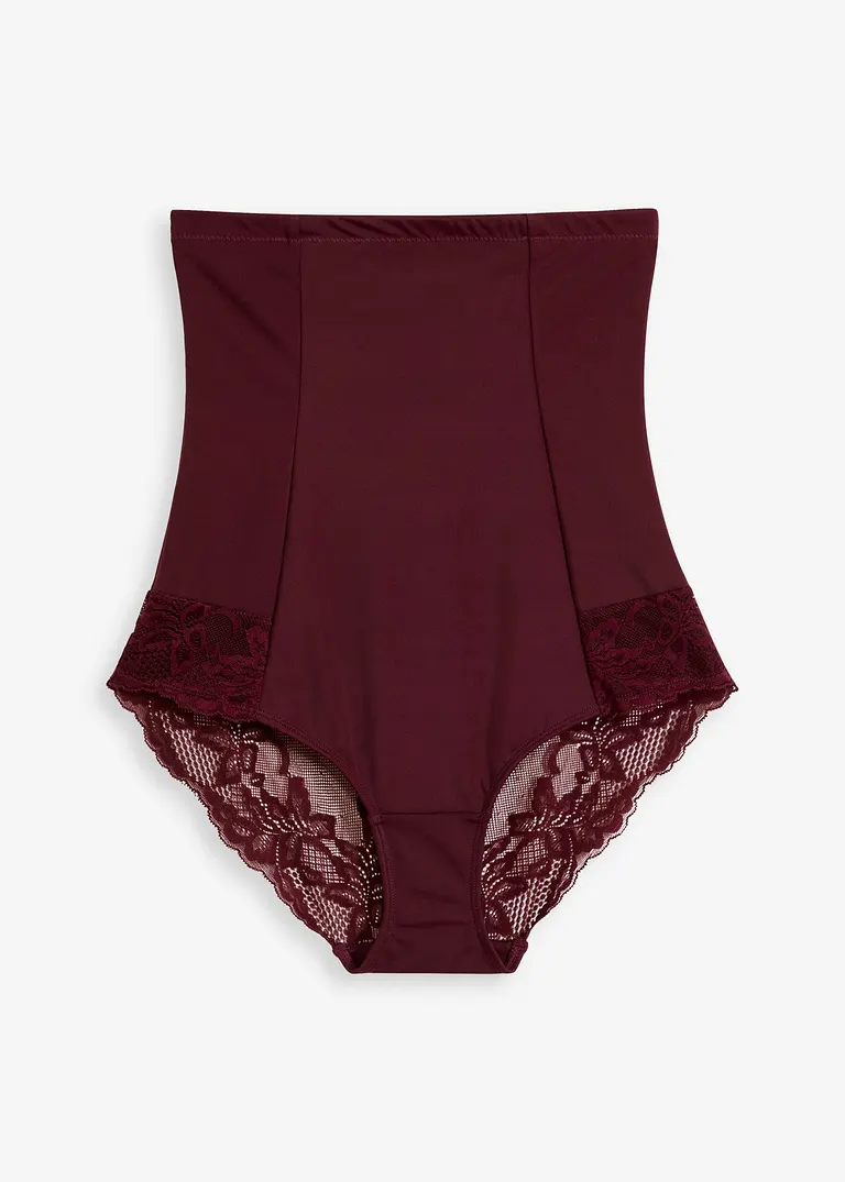 Highwaist Shape Panty mit Spitze und starker Formkraft in braun von vorne - bonprix