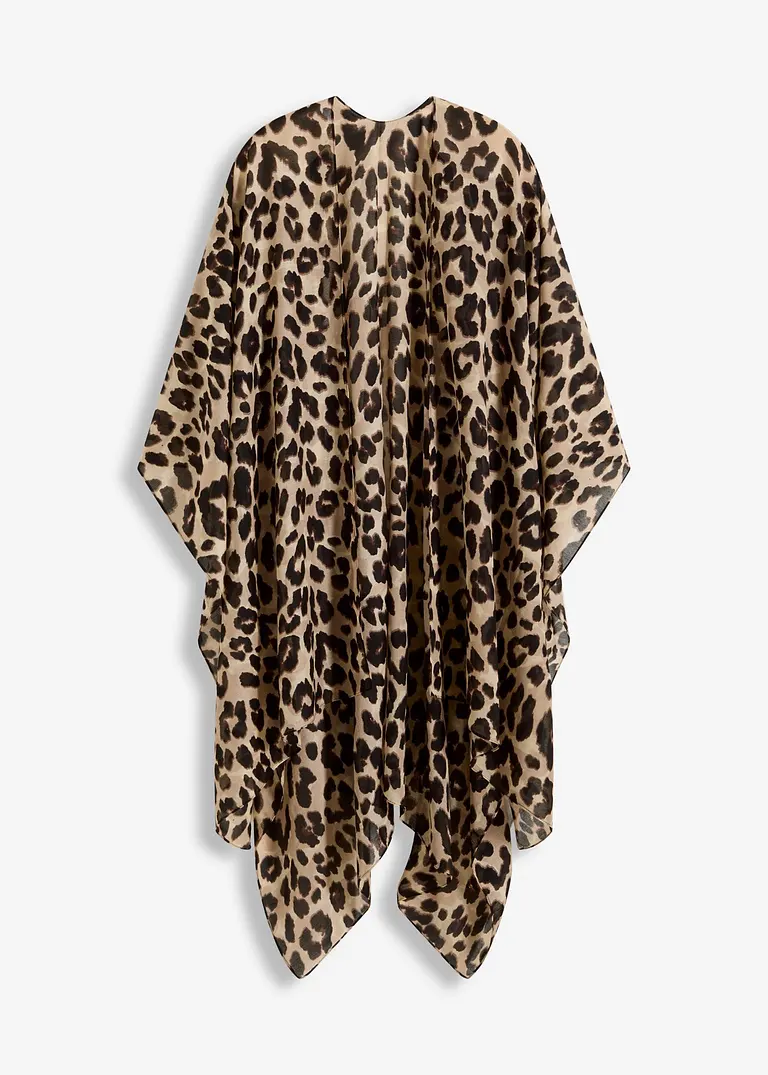 Poncho in schwarz von vorne - bonprix