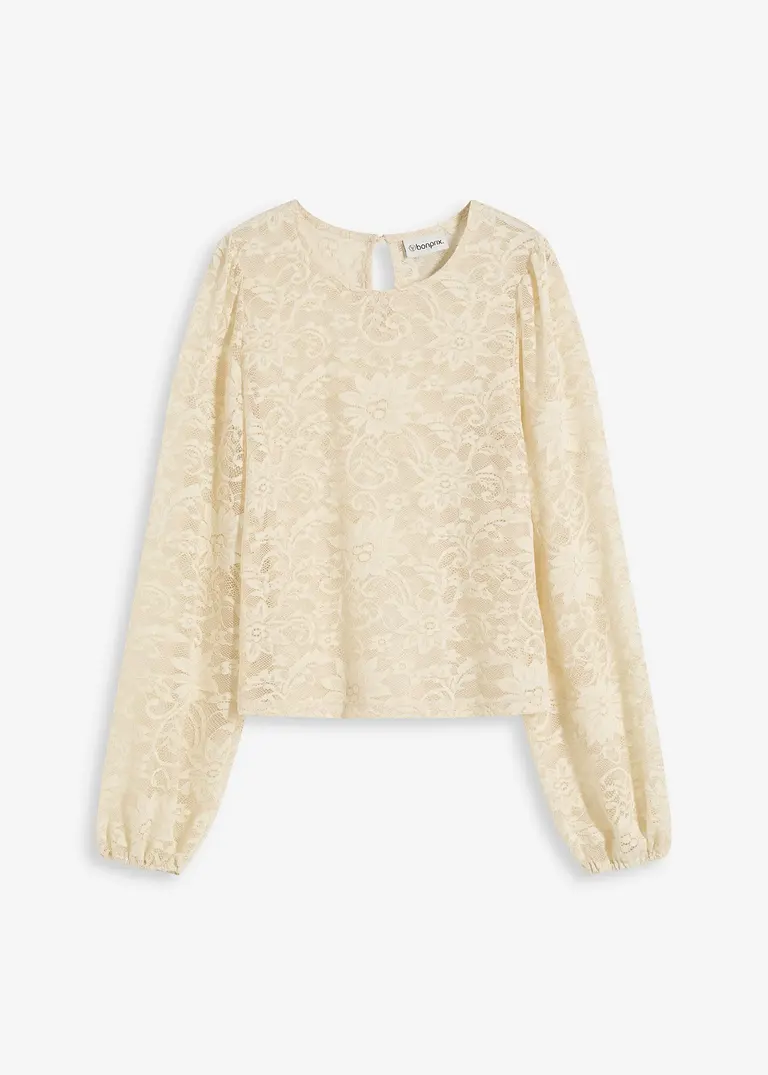 Shirt in beige von vorne - bonprix