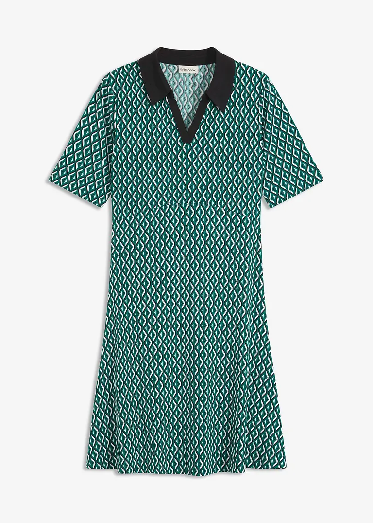 Midi-Polokleid in grün von vorne - bonprix