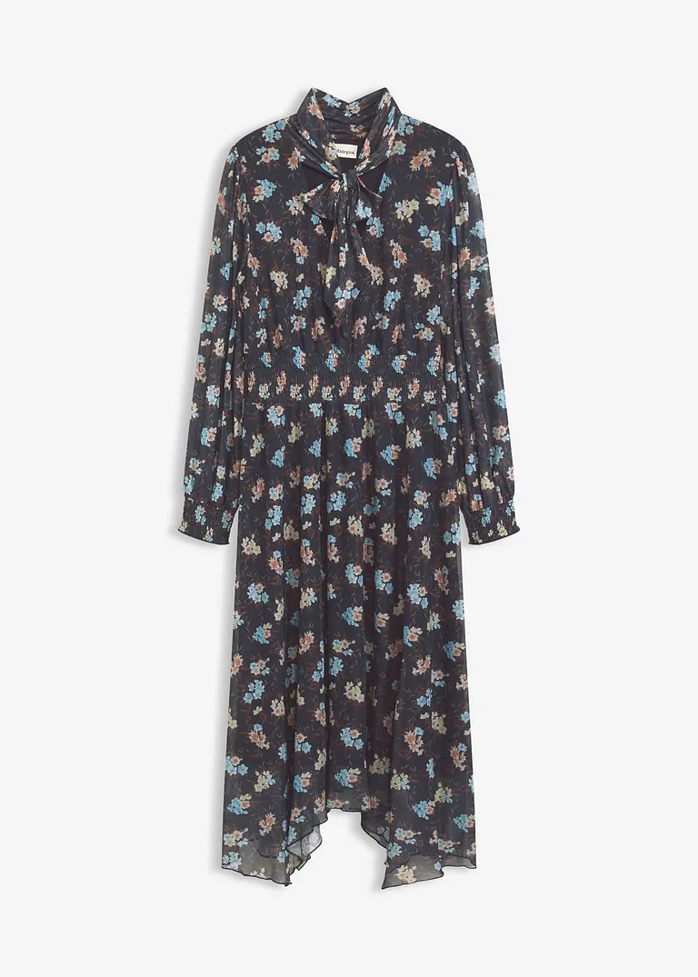 Jerseykleid in blau von vorne - bonprix