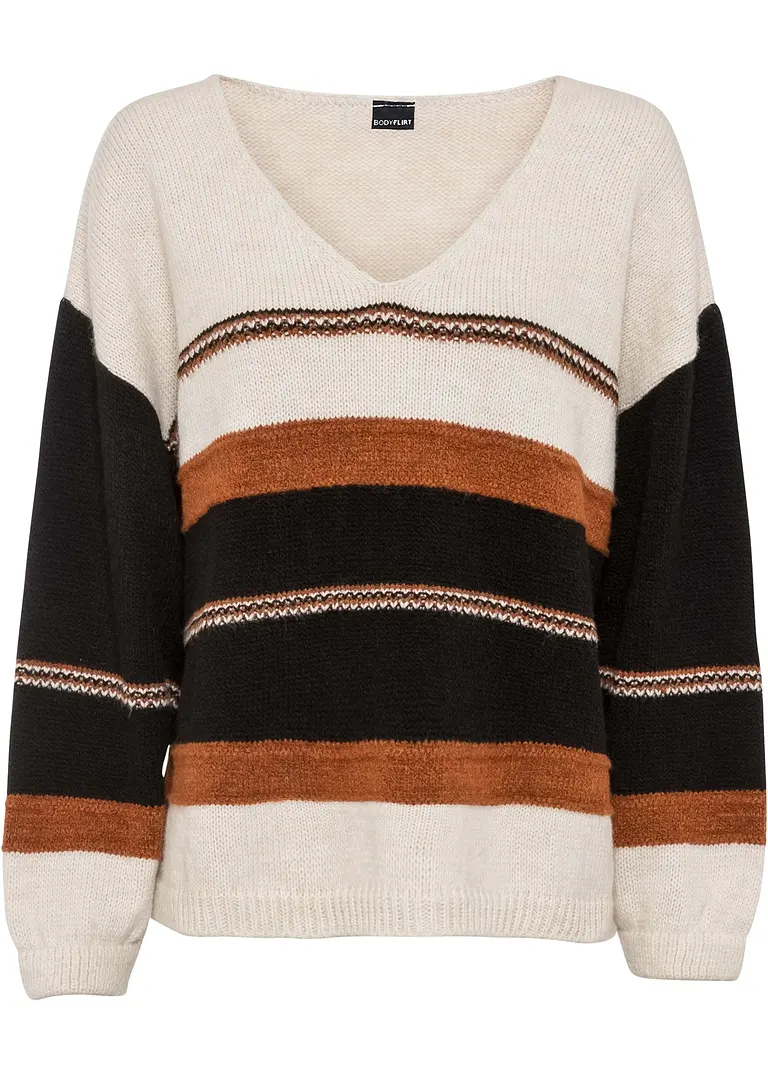 Pullover in beige von vorne - bonprix