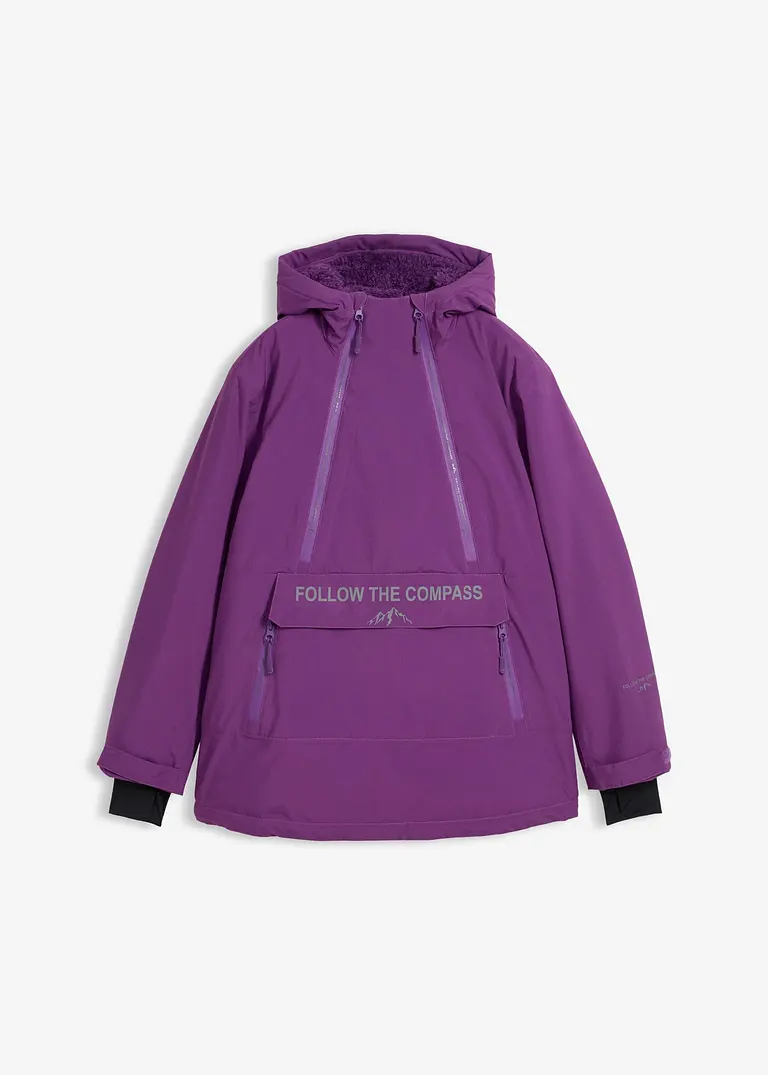 Gefütterter Windbreaker in lila von vorne - bonprix