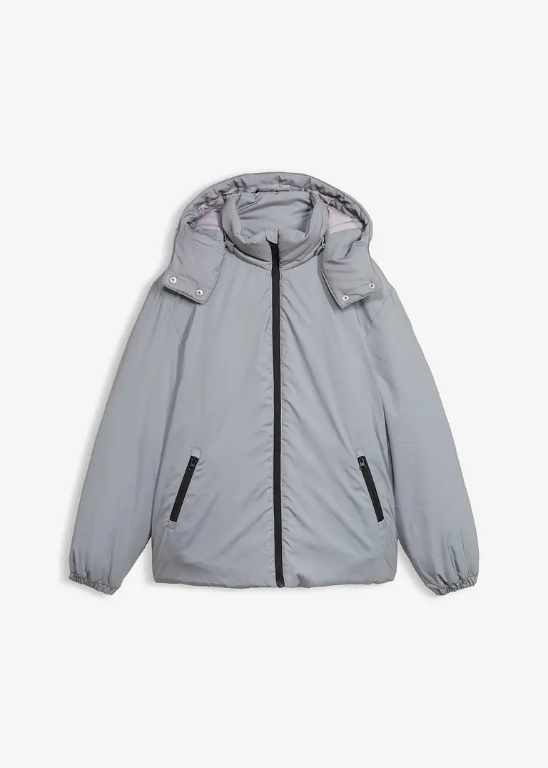 Reflektierende Funktions-Jacke in silber von vorne - bonprix