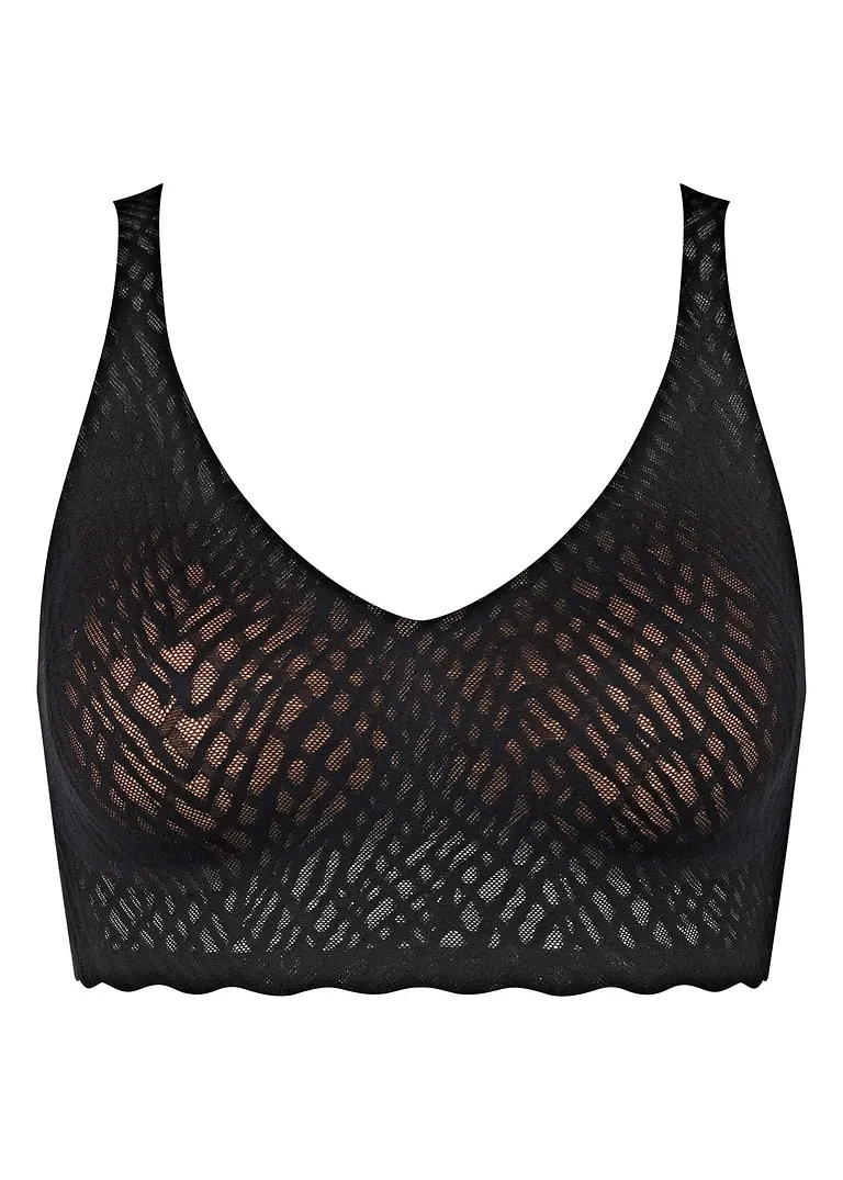 sloggi ZERO Feel Bliss Bralette in schwarz von vorne - Sloggi