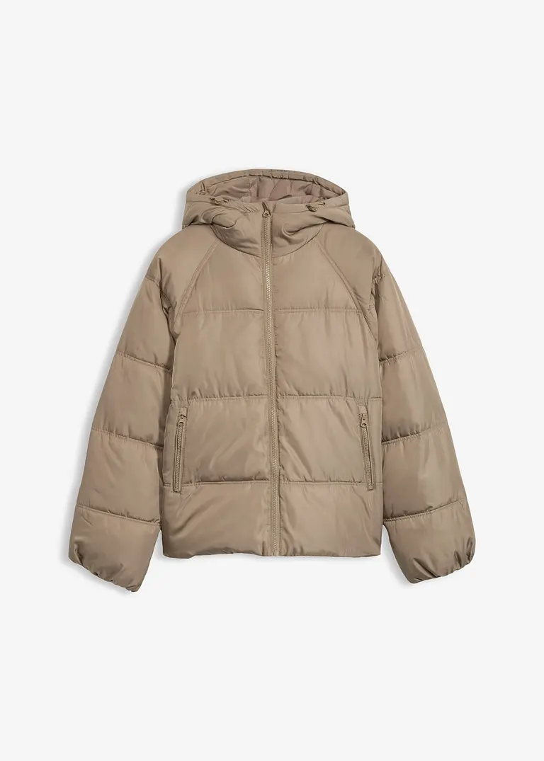 Oversize Steppjacke in grün von vorne - bonprix