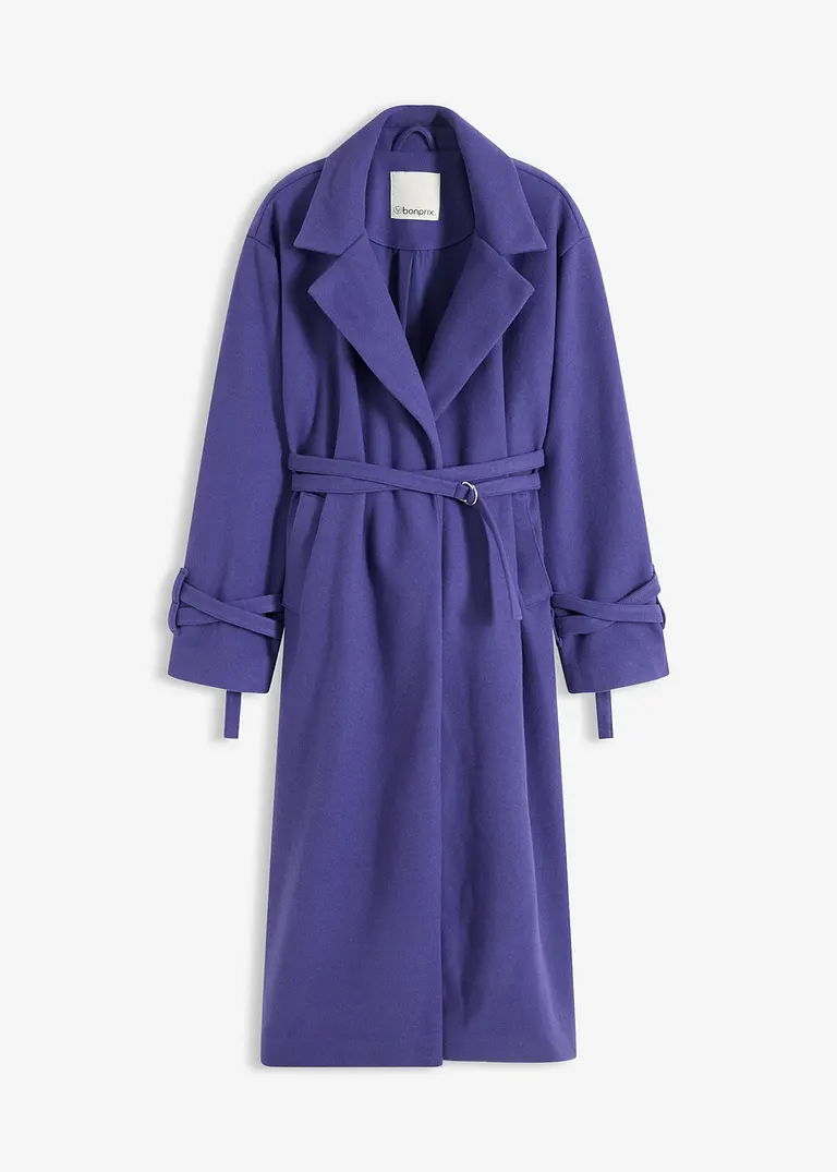 Mantel aus Viskose-Mix in blau von vorne - bonprix