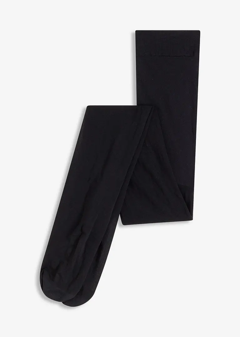 Strumpfhose 30den mit recyceltem Polyamid in schwarz von vorne - bonprix