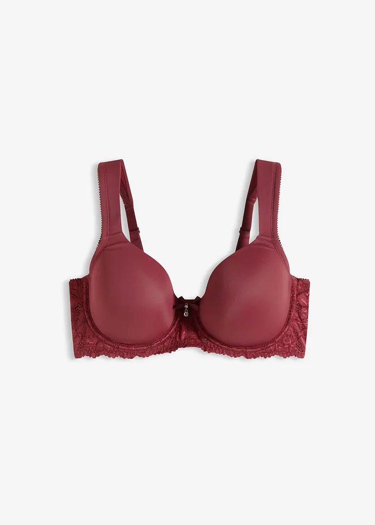 Schalen-BH mit gepolsterten Trägern in rot von vorne - bonprix