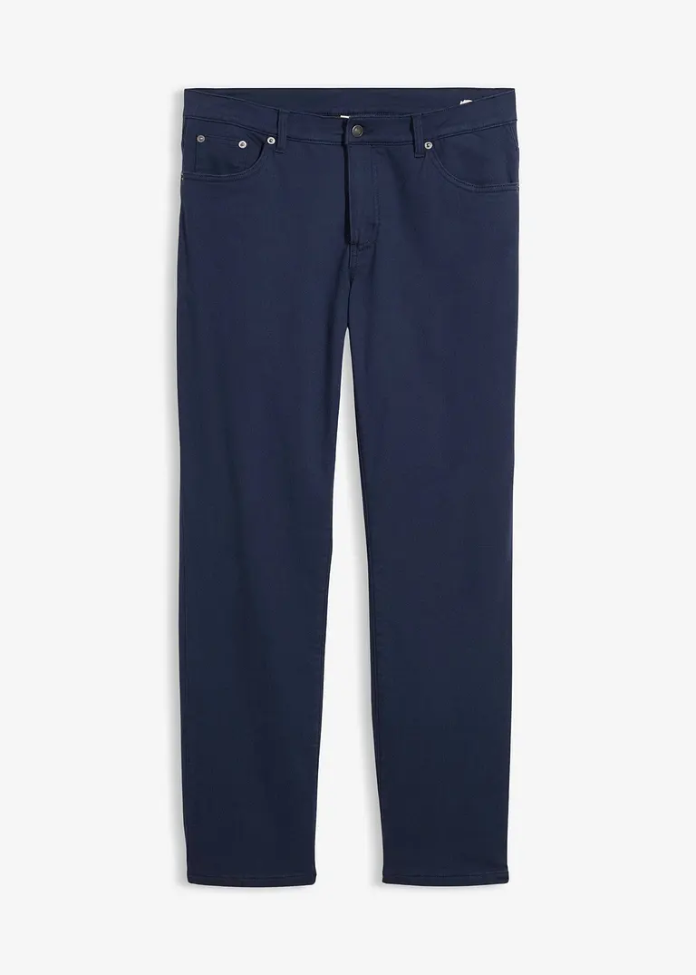 Regular Fit Stretch-Thermohose, Straight in blau von vorne - bonprix