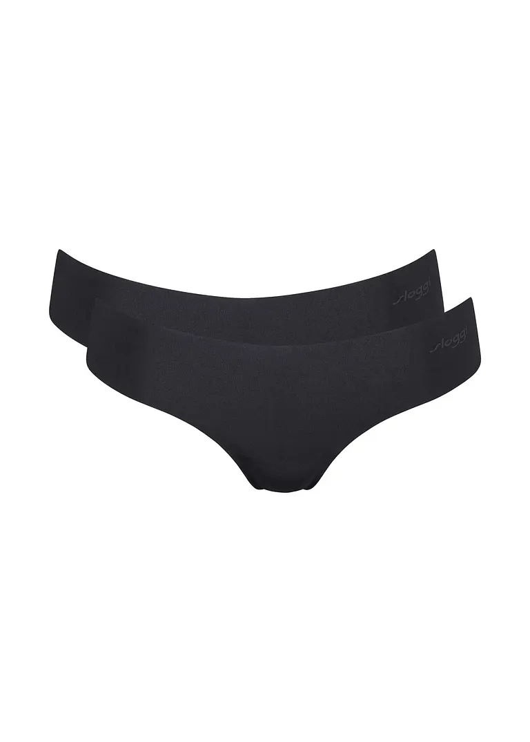 sloggi ZERO Microfibre 2.0 Hipstring (2er Pack) in schwarz von vorne - Sloggi