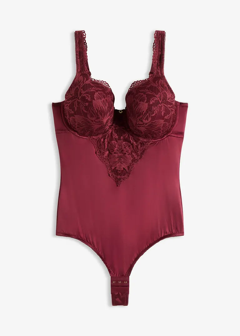 Stringbody mit gepolsterten Trägern in rot von vorne - bonprix