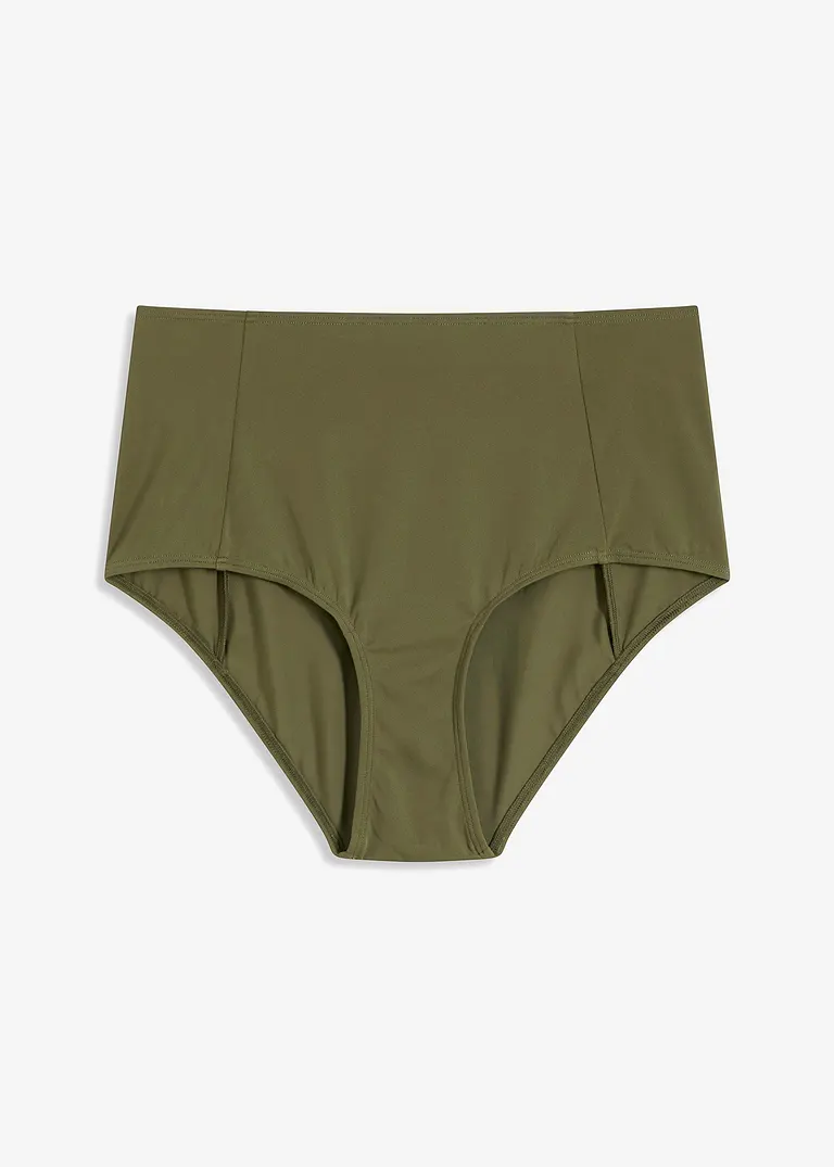 Highwaist-Bikinihose in grün von vorne - bonprix