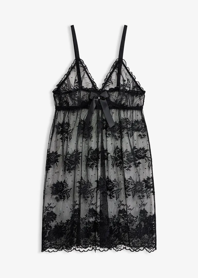 Negligé in schwarz von vorne - bonprix