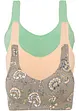 taupe paisley + cremeapricot + mint