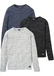dunkelblau meliert + schwarz meliert + grau meliert