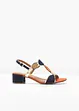 dunkelblau/orange/beige