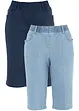 dunkelblau + hellblau denim