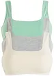 mint + hellgrau meliert + sandbeige