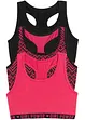 schwarz/hibiskuspink bedruckt