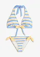babyblau/weiß gestreift