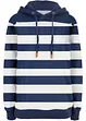 dunkelblau/wollweiß gestreift
