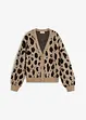 beige meliert/schwarz/dunkelbraun leo