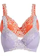 lachsorange+hellviolett floral
