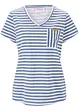 jeansblau/weiß gestreift