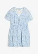 weiß/puderblau floral