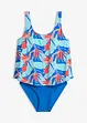 blau floral bedruckt