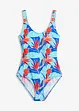 blau floral bedruckt