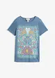 jeansblau bedruckt