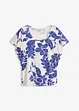 weiß/saphirblau floral