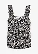 schwarz/wollweiß floral