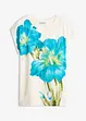 wollweiß/blaupetrol floral