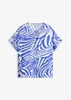 weiß/edelsteinblau zebra bedruckt