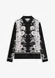 schwarz/wollweiß floral