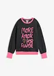 anthrazit meliert/neonpink bedruckt