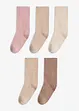 hellbeige meliert + rosa meliert + hellbraun meliert + beige meliert