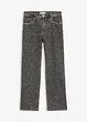 dunkelgrau denim leo bedruckt