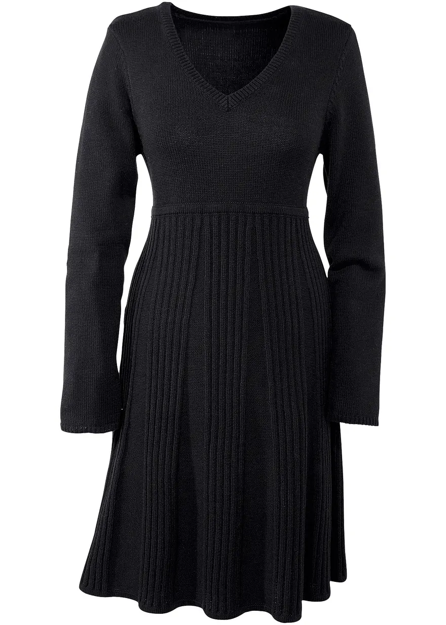 Strickkleid in schwarz - bonprix
