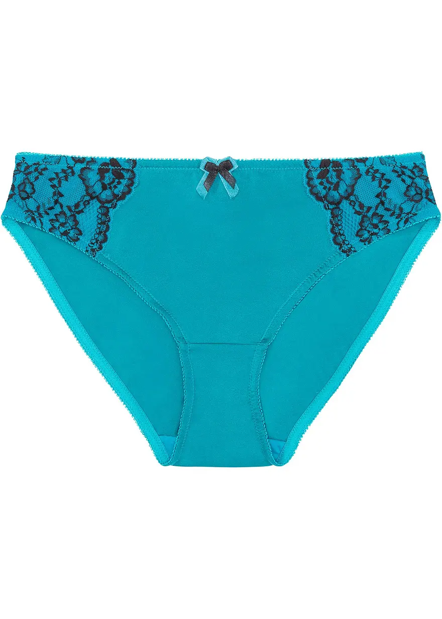 Veredelter Slip in petrol von vorne - bonprix