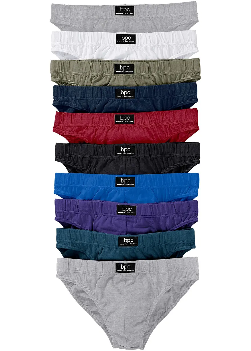 Slip (10er Pack) in grau - bonprix